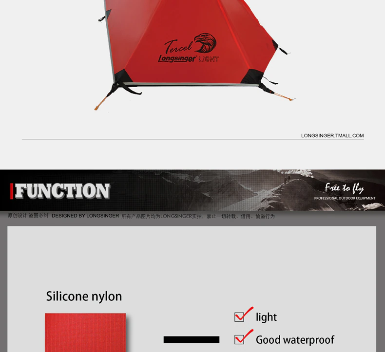 Cheap Goat Tents Silicon ultra light single double layer aluminum rod outdoor camping alpine tents winter tent Tents 